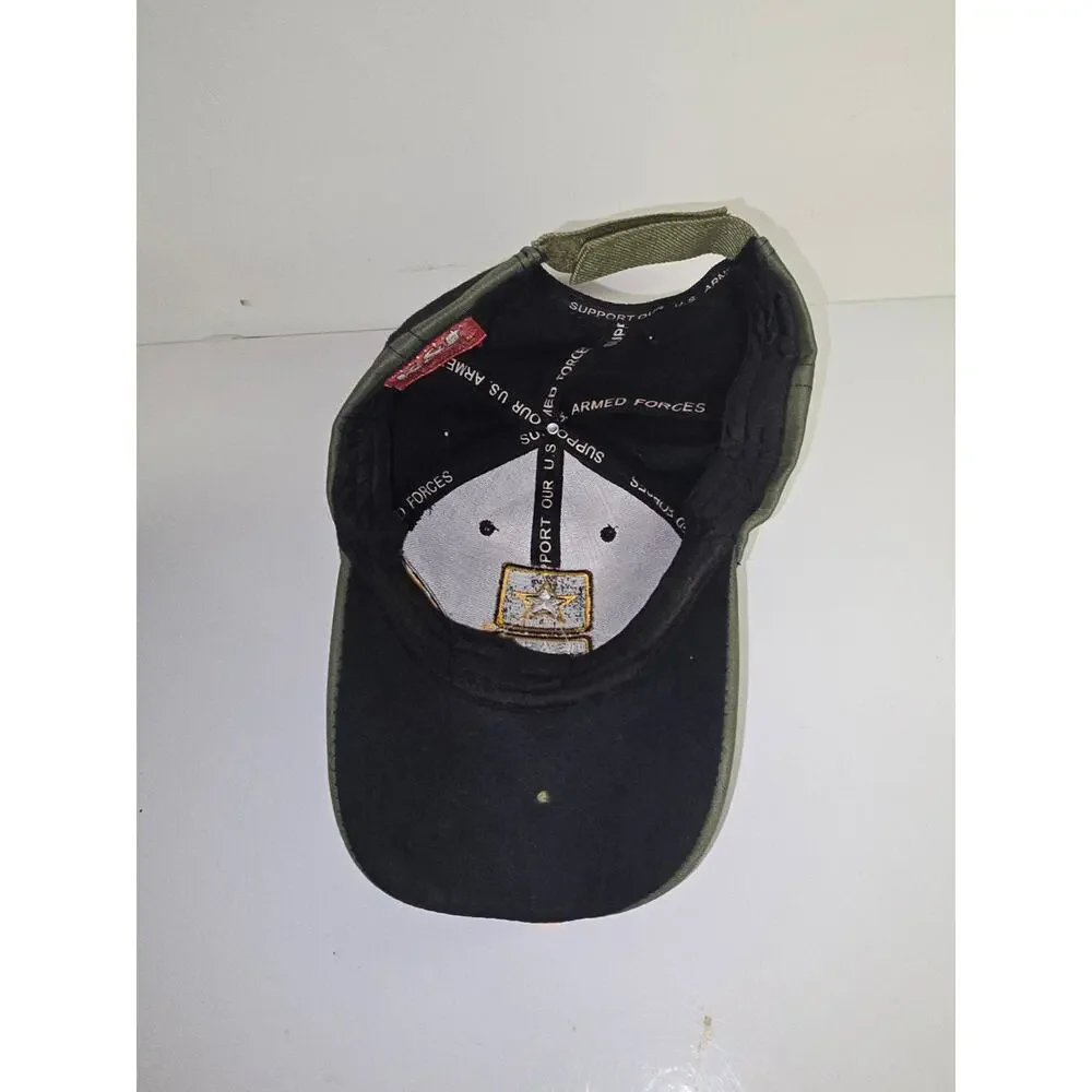 U.S. Army Olive & Black Baseball Cap with Gold Accents
